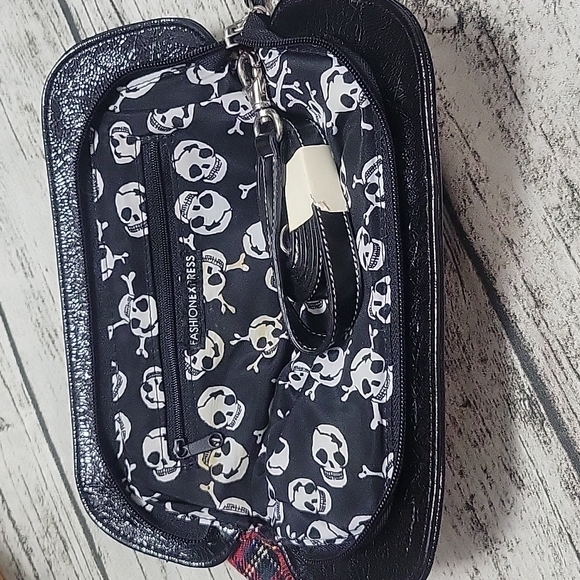 Red Tartan Clutch with Crossbody Strap - Picture 10 of 12